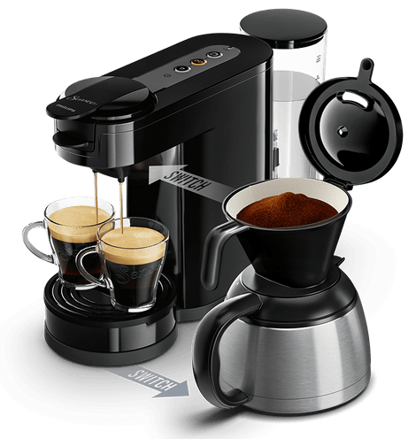 Senseo Switch, 2-in-1: Pad- und Filter&shy;kaffeemaschine