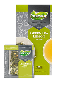 Pickwick Green Tea Lemon, Grüner Tee, 3 Packungen à 25 Beutel