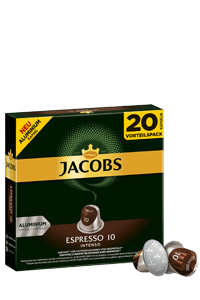 Jacobs Espresso 10 Intenso, 20 Kapseln
