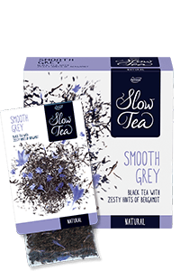 Slow Tea Smooth Grey, Schwarzer Tee, 3 Packungen à 25 Beutel