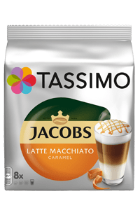TASSIMO Jacobs Latte Macchiato Caramel, 2 x 8 Kapseln