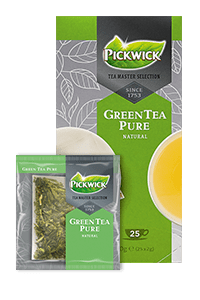 Pickwick Green Tea Pure, Grüner Tee, 3 Packungen à 25 Beutel